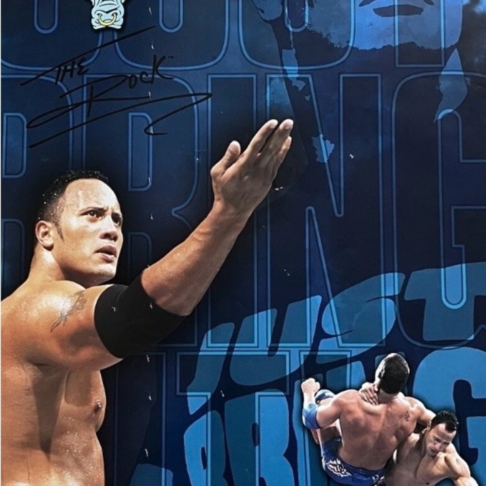 Vintage 2002 WWF/WWE The Rock Poster Just Bring It New